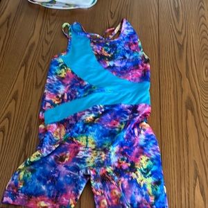 Girls multi color dance or gymnastics leotard